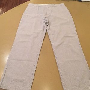 J Crew seersucker pants, 34W/34L
